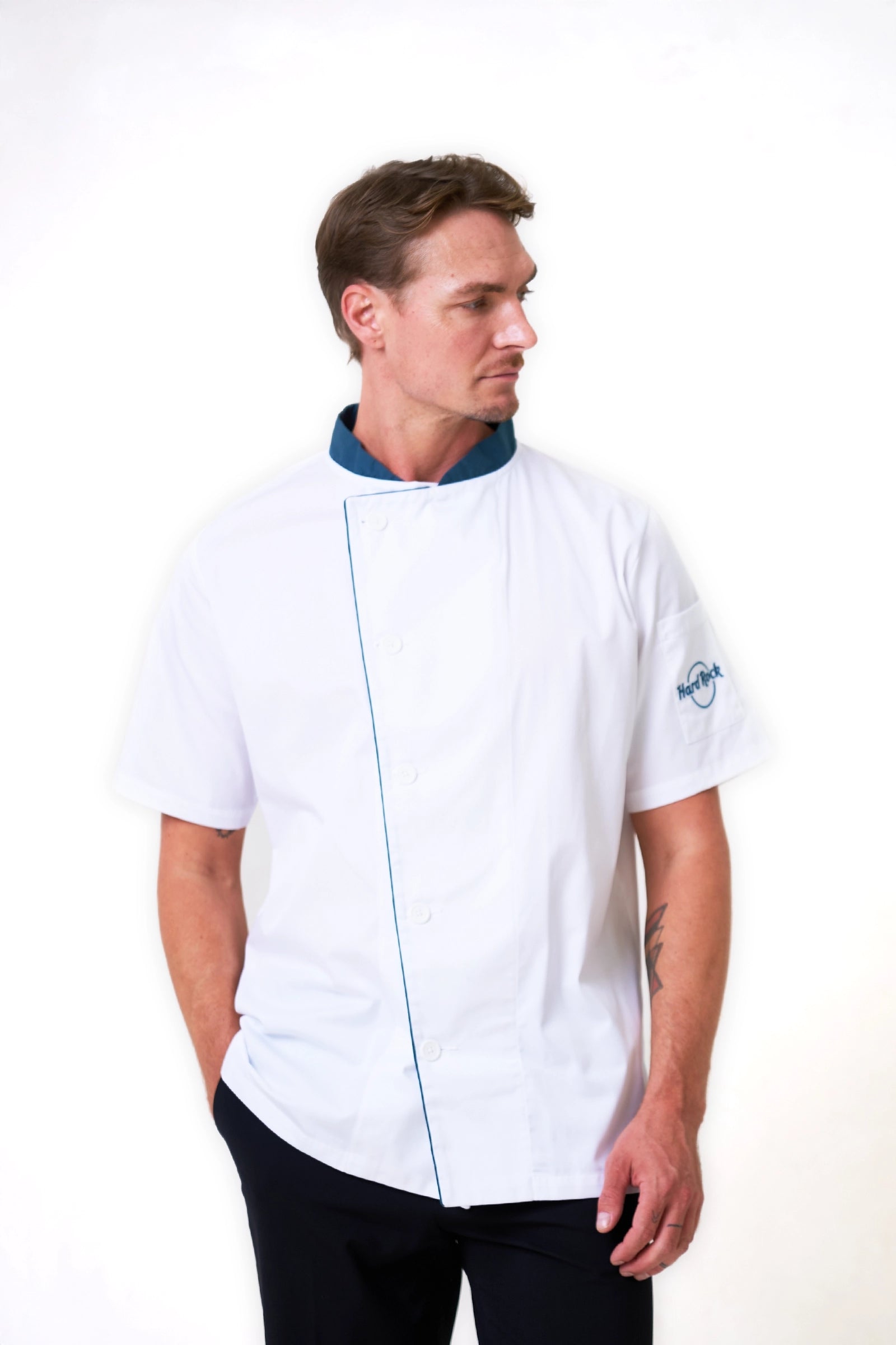 Men's Contrast Trim Chef Coat