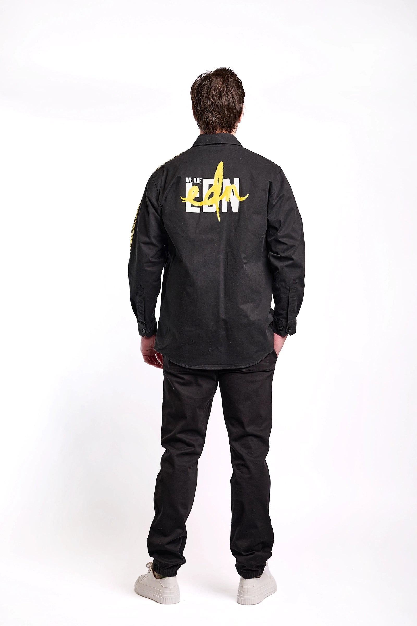 Men's Black Chore coat with Patch pockets