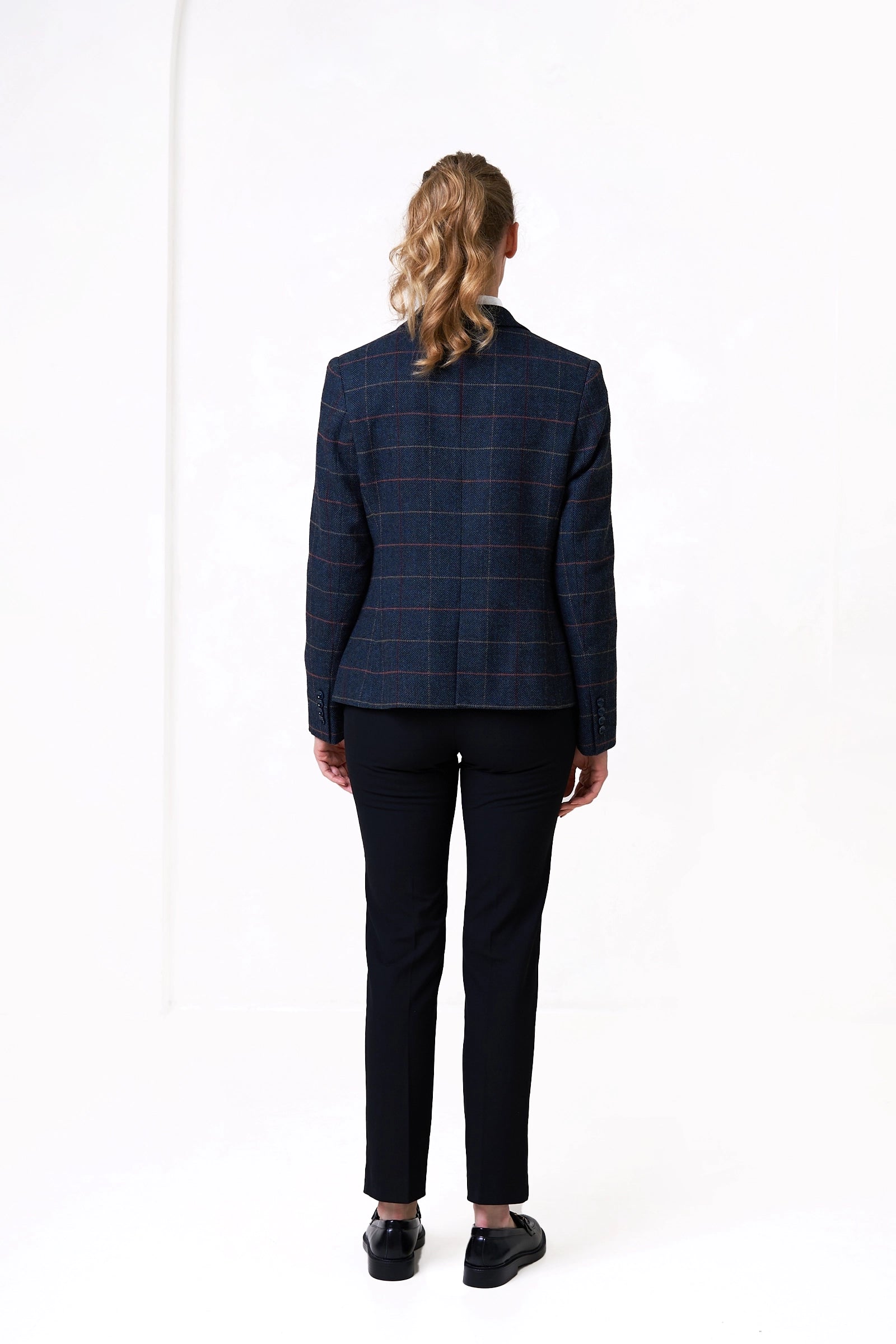 Women's Checkered Slim-Fit Blazer