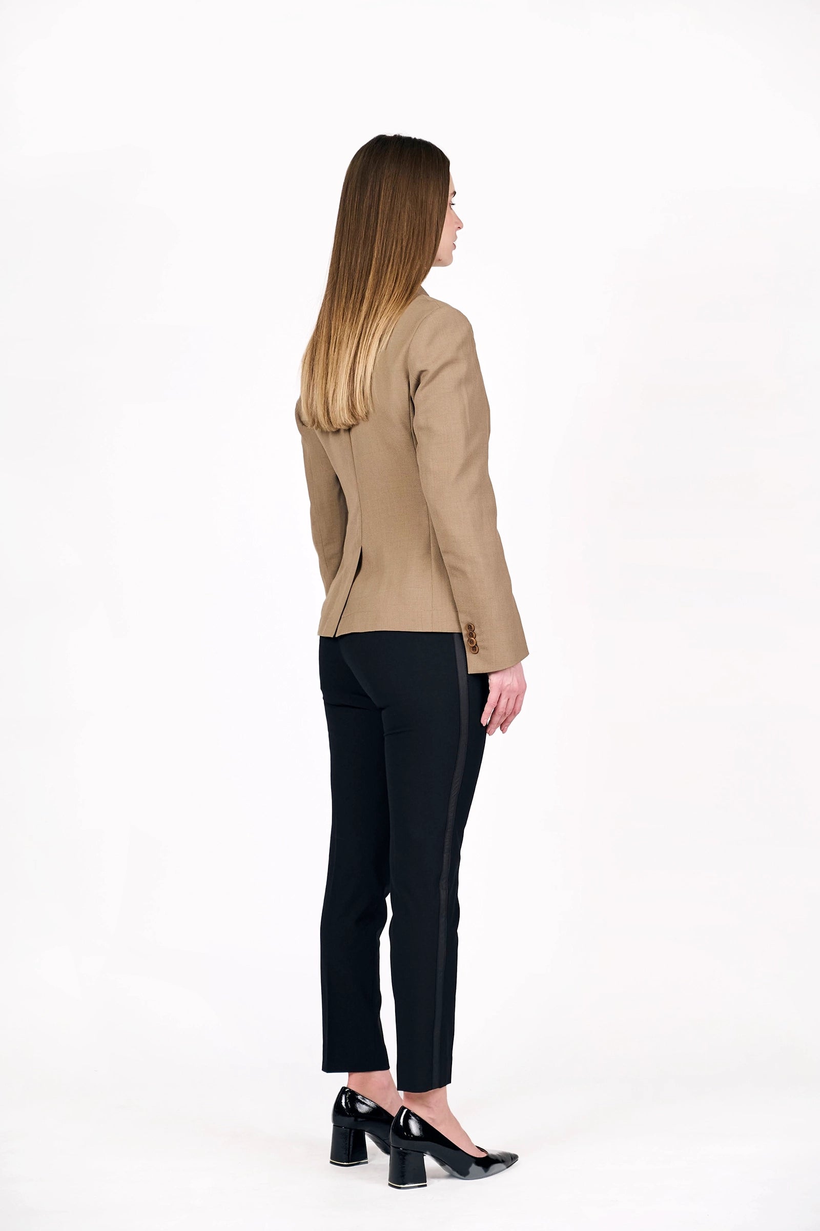 Women's Cropped Double-Breasted Blazer