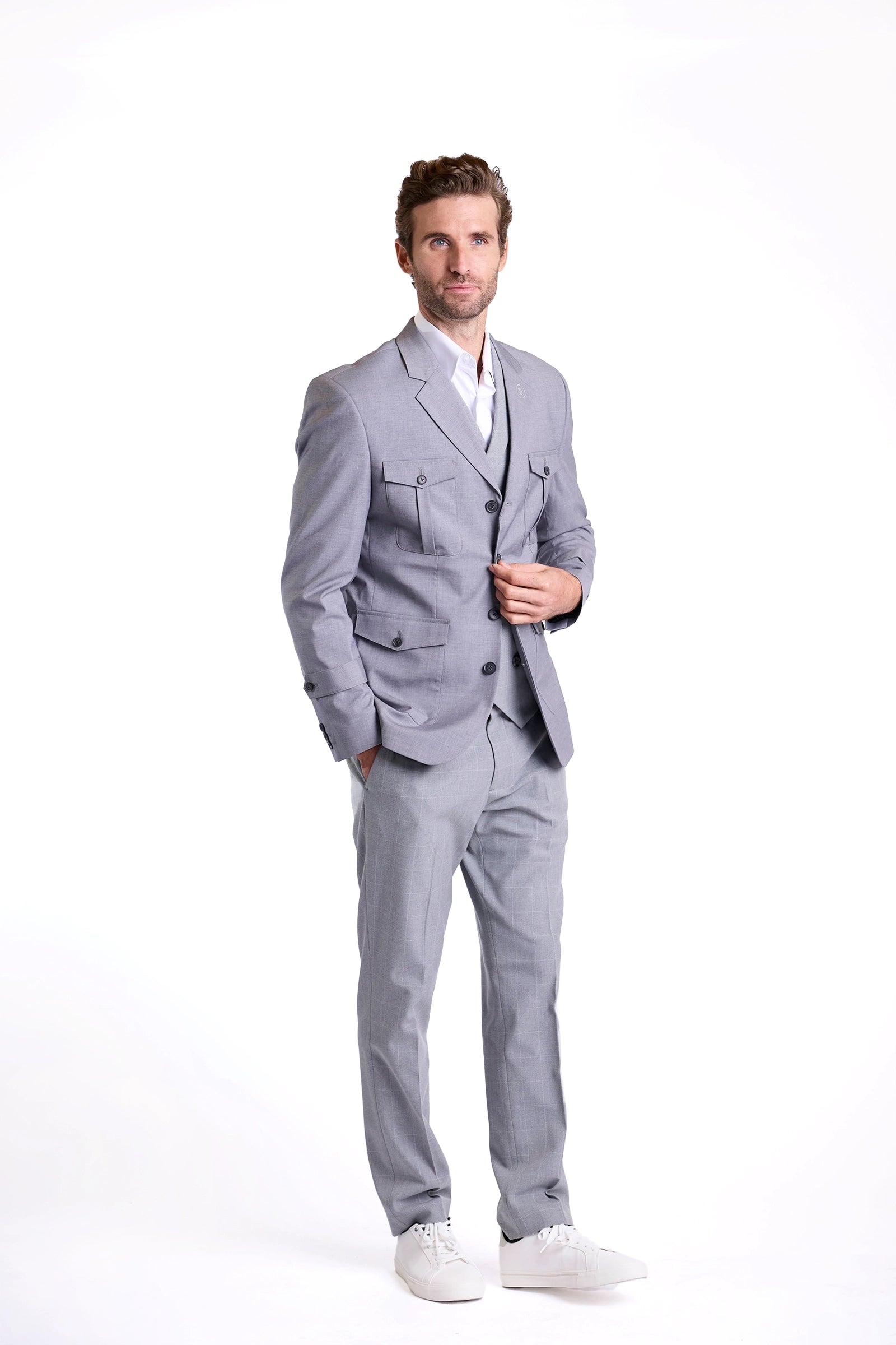 Men's Utility-Inspired Tailored Jacket