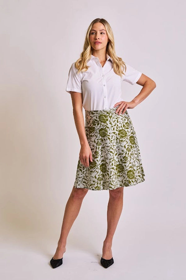 Elegant Floral A-Line Skirt