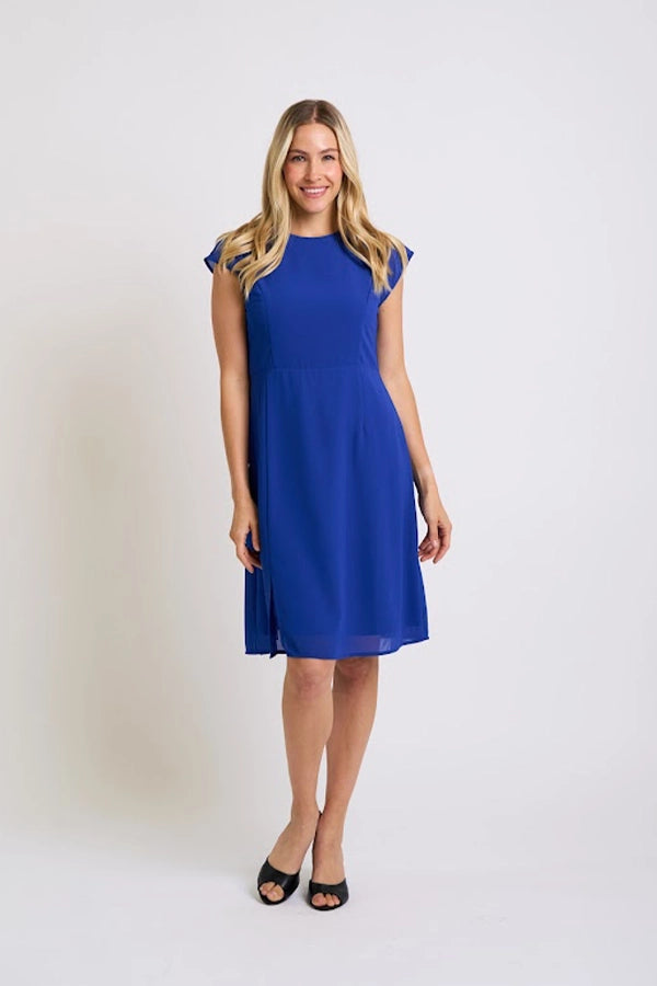 Classic Royal Blue Midi Dress