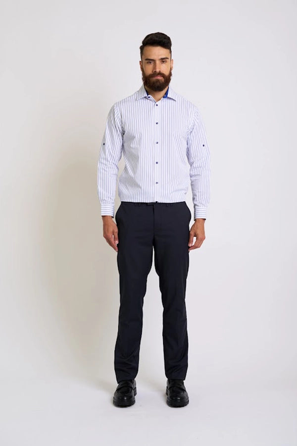Men’s Classic Striped Button-Down Shirt