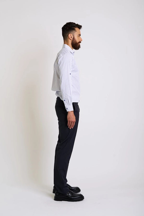 Men’s Classic Striped Button-Down Shirt