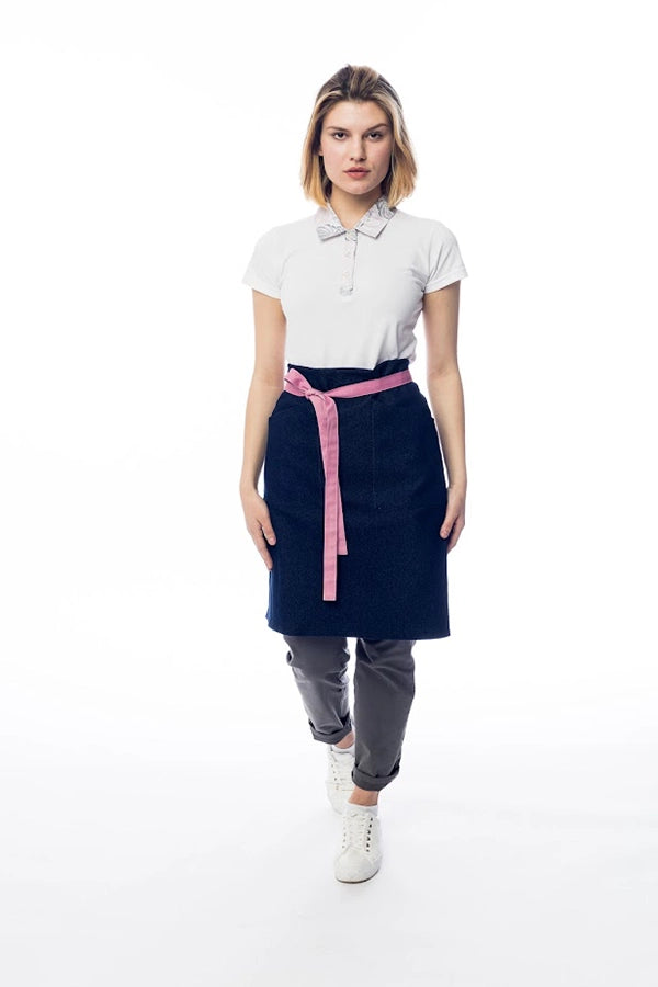 Stylish Bistro Apron with Contrasting Tie