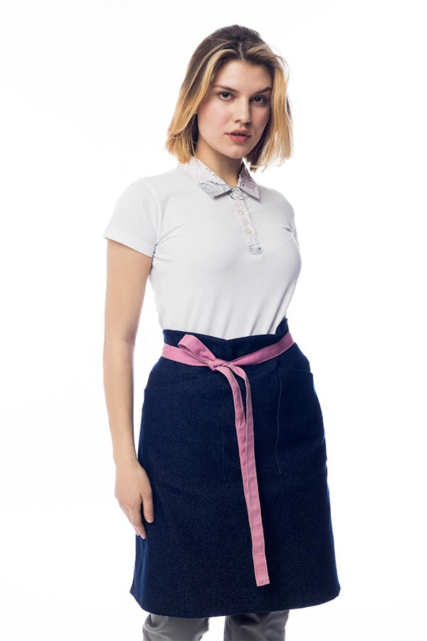 Stylish Bistro Apron with Contrasting Tie