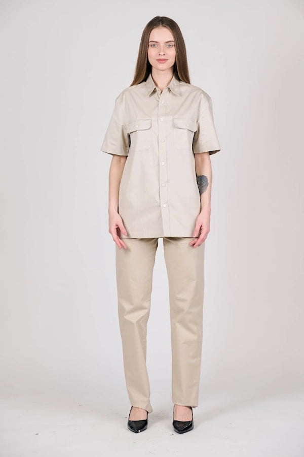 Women's Beige Utility Shirt