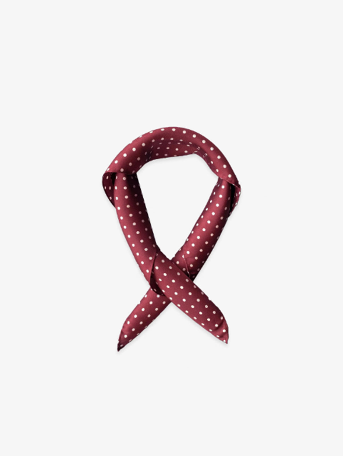 RED POLKA DOT NECK SCARF