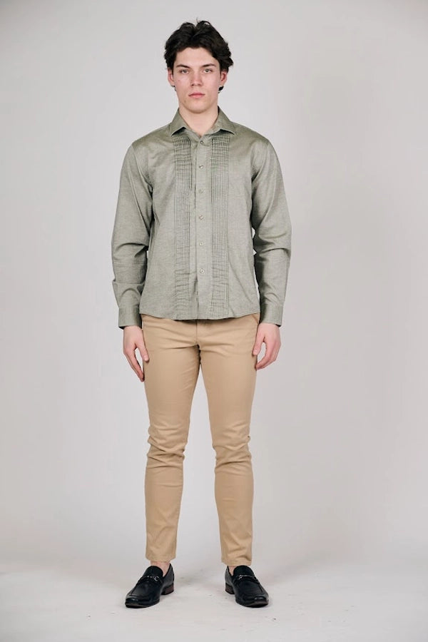 Classic Grey Textured Shirt