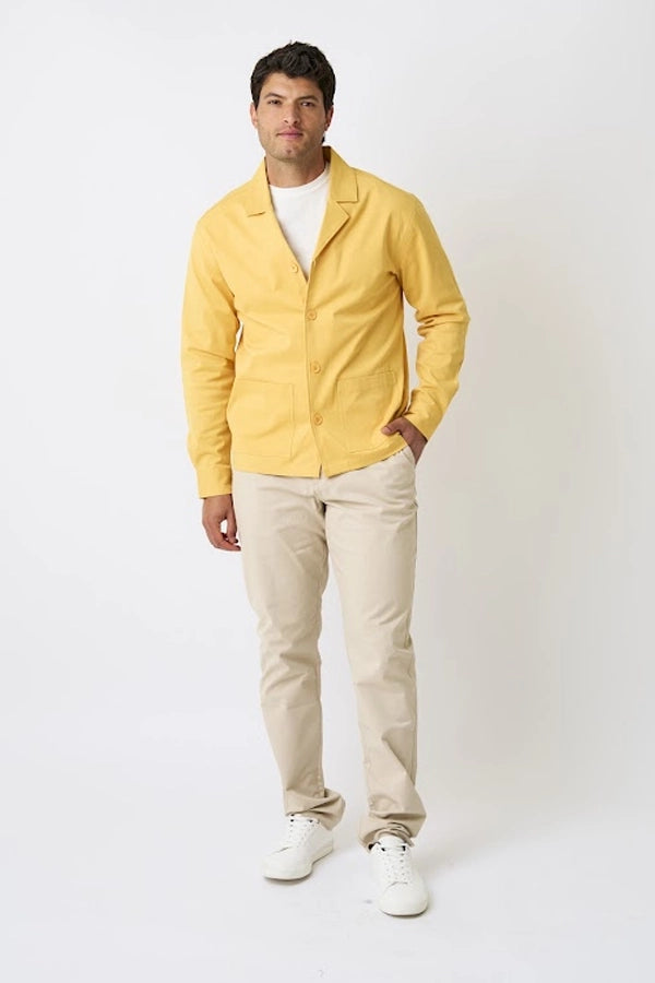Men's Cotton Chore Coat in Sunlight Yellow