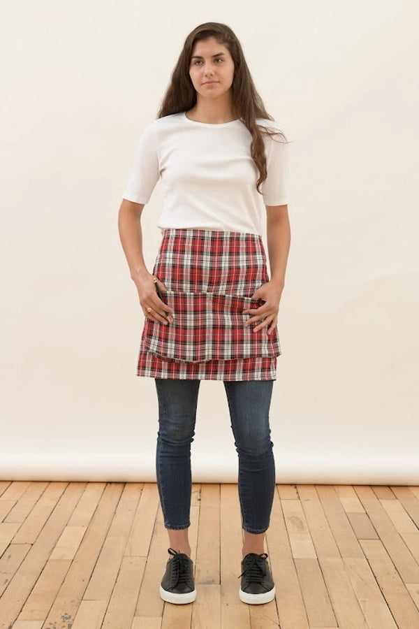 Classic Red Plaid Utility Apron
