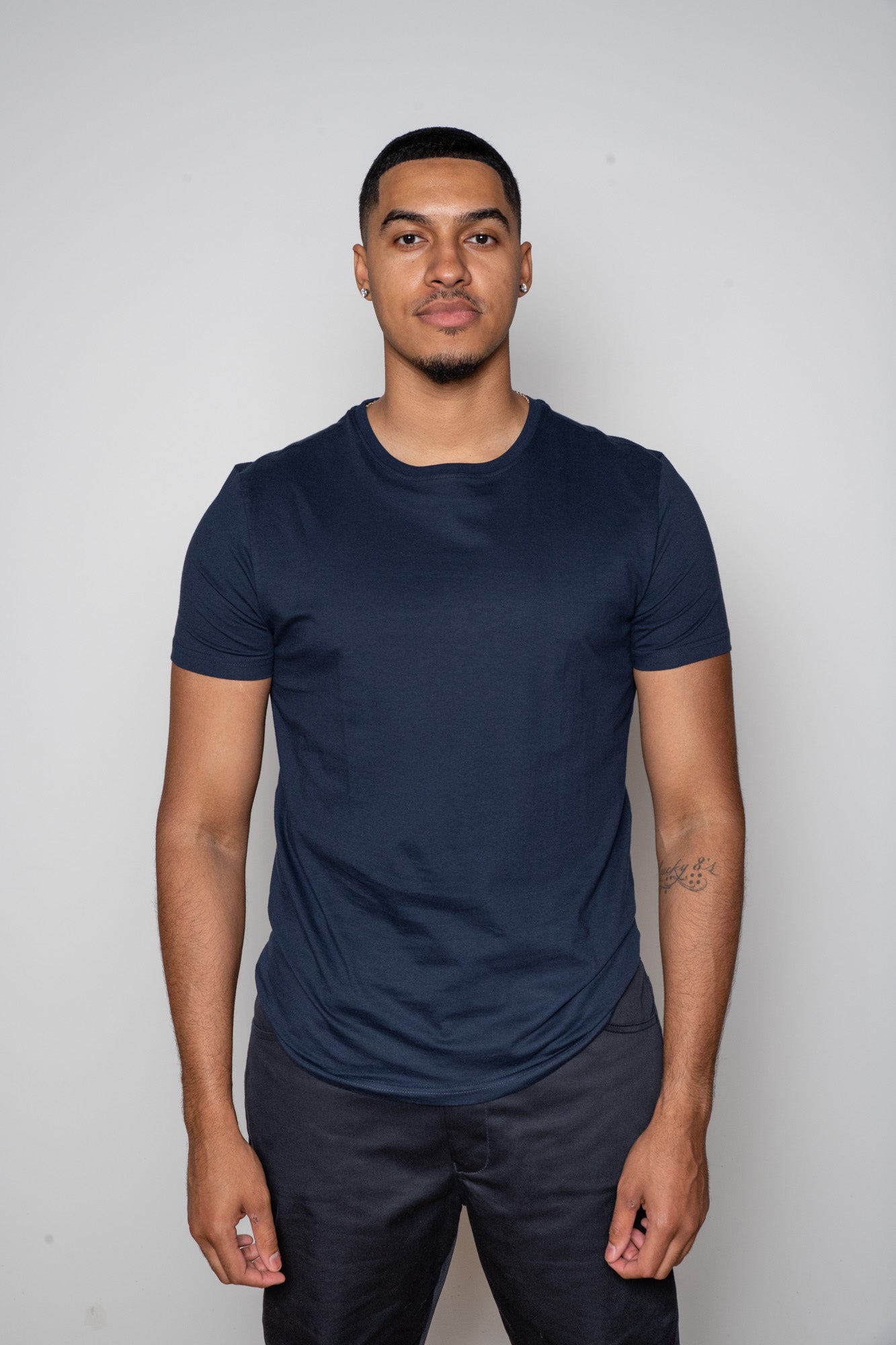 Men's Classic Navy Crew  Neck T-Shirt