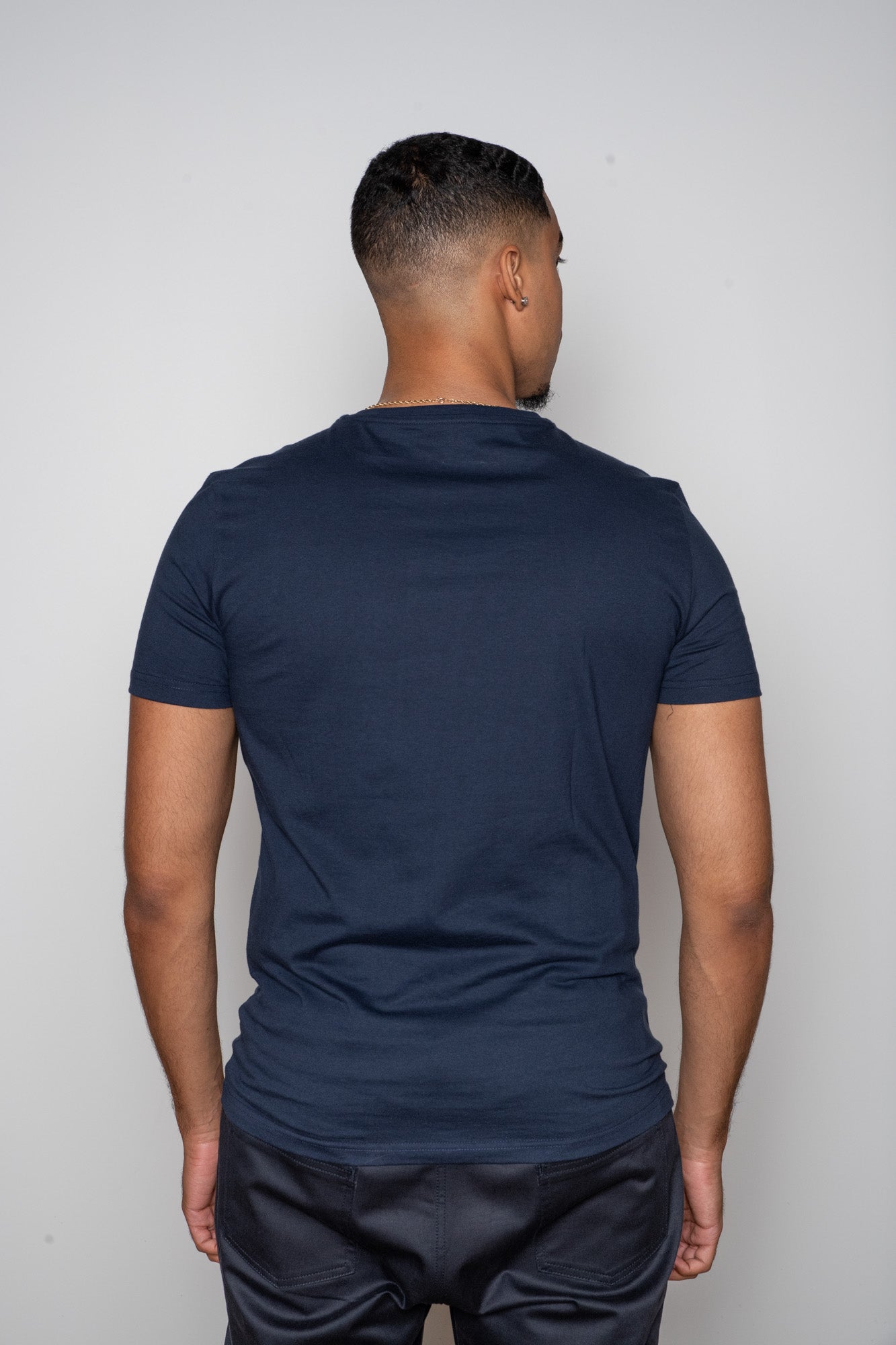 Men's Classic Navy Crew  Neck T-Shirt