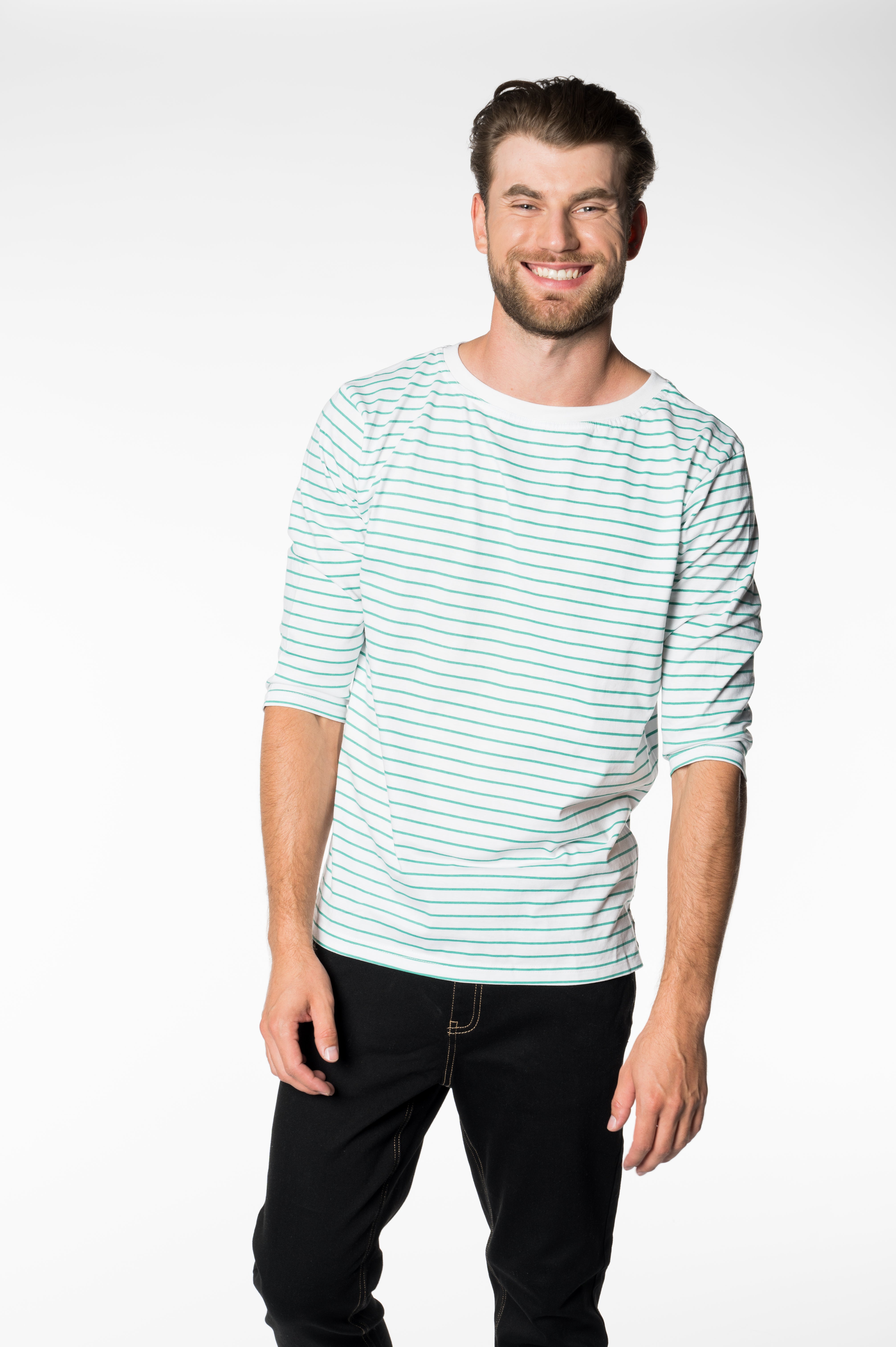 Classic White Striped  Long-Sleeve T-Shirt