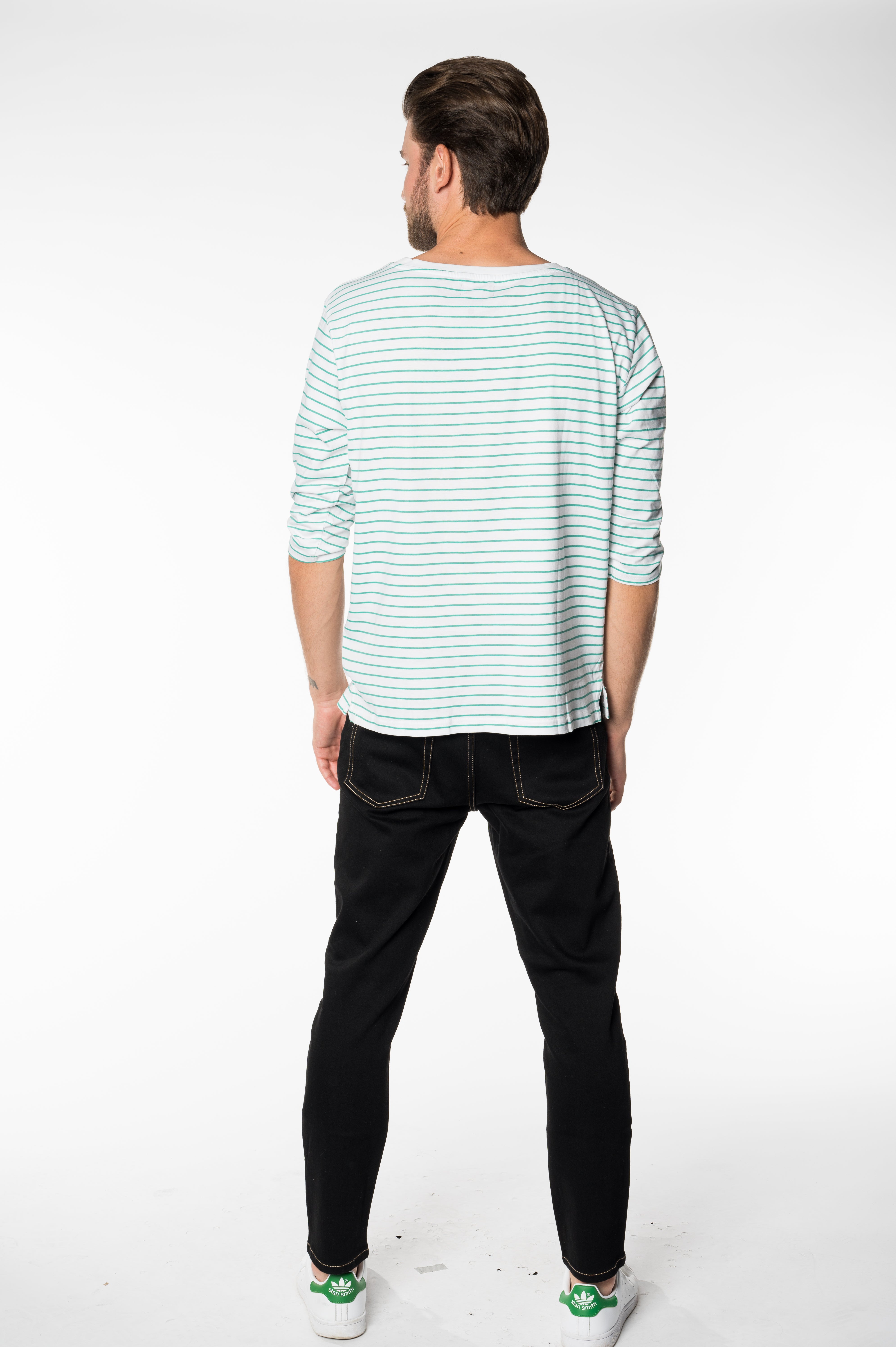 Classic White Striped  Long-Sleeve T-Shirt