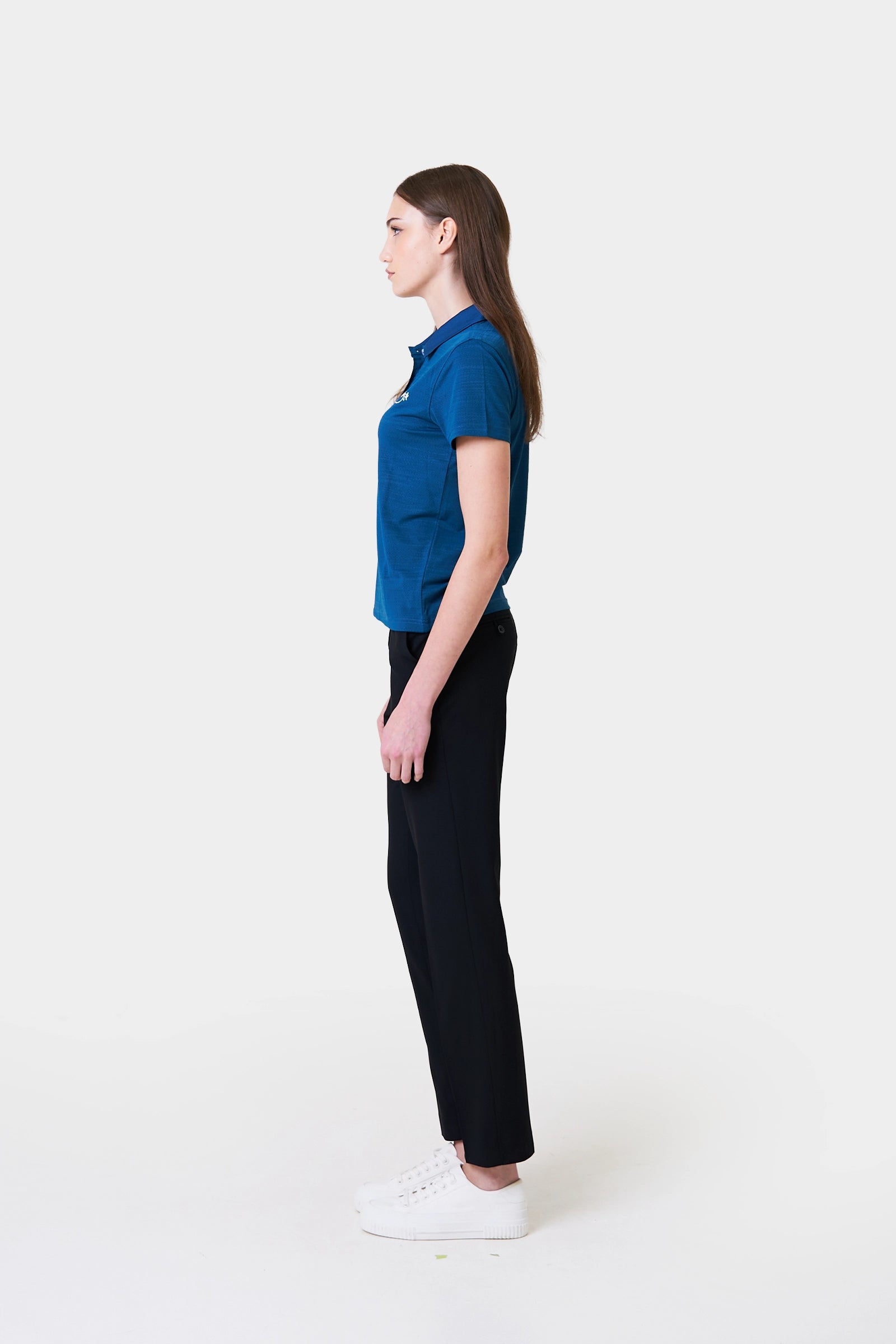 Women's Black Suiting Trousers with Adjustable Waist