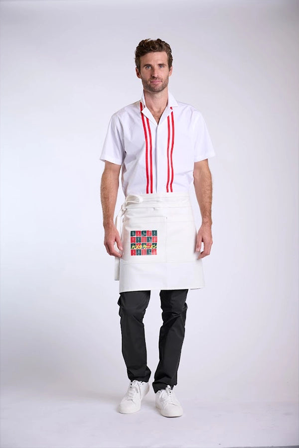 Contemporary Chef’s Apron with Graphic Patch Detail