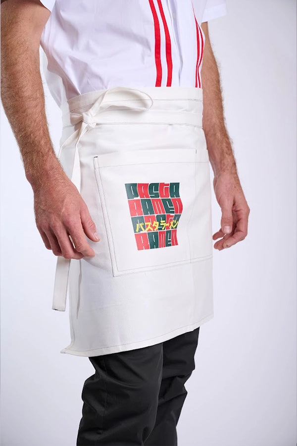 Contemporary Chef’s Apron with Graphic Patch Detail