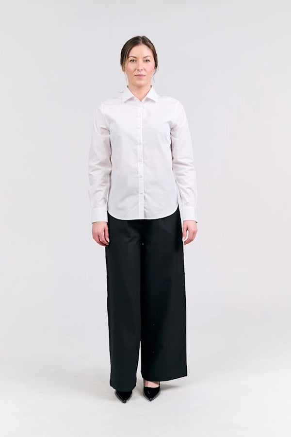 Women's Classic White Button-Up Shirt