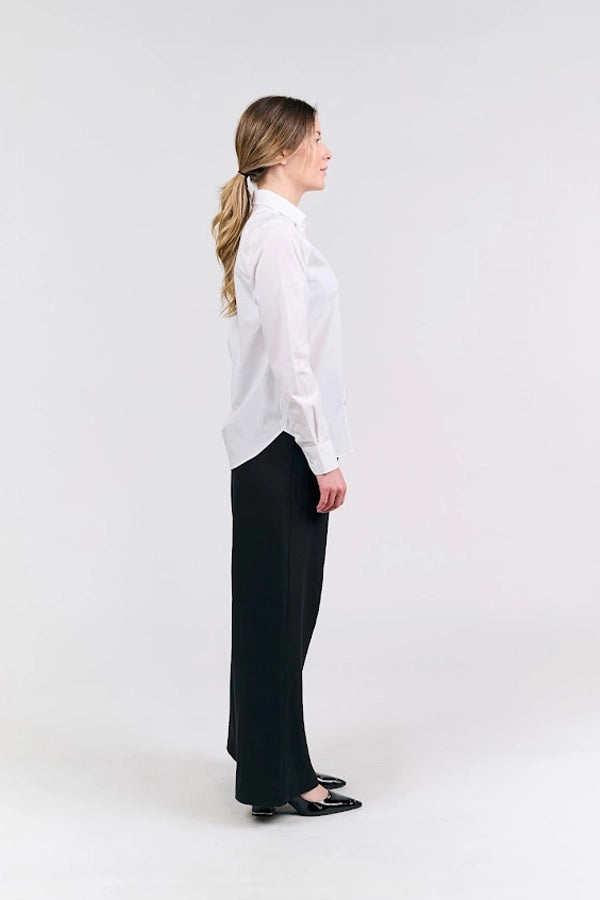 Women's Classic White Button-Up Shirt