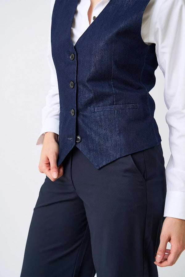Women's Tailored Denim Vest
