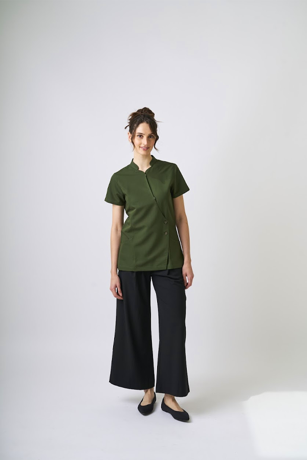 Women’s Asymmetric Button Uniform Top