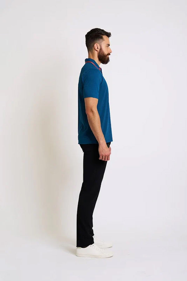 Men's Classic Polo Shirt with Contrast Collar