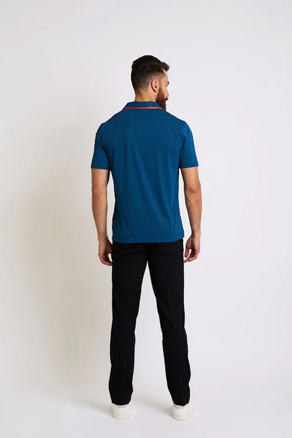 Men's Classic Polo Shirt with Contrast Collar