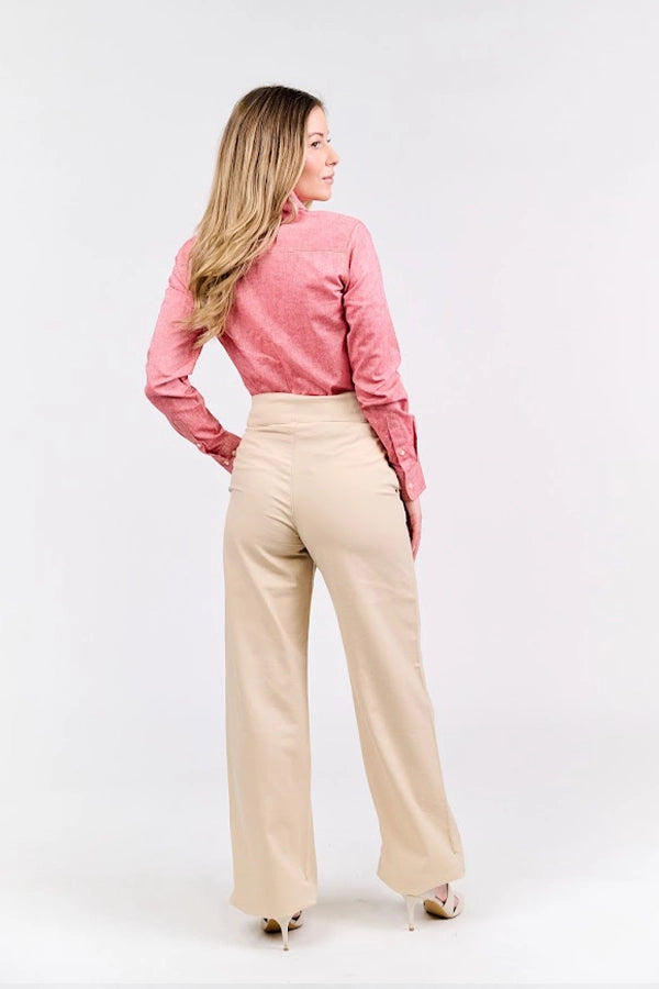 Women's Modern Pink Button-Up Shirt