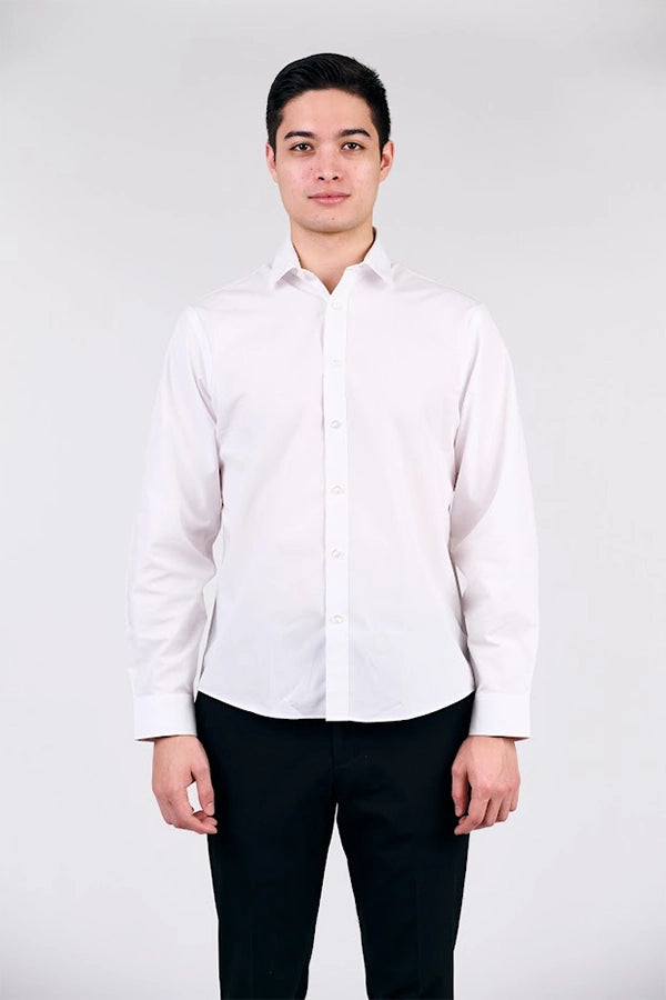 Classic White Long-Sleeve Shirt