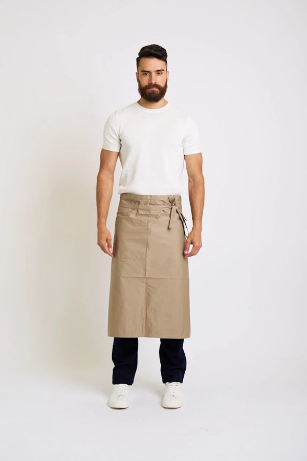 Beige Bistro Waist Apron