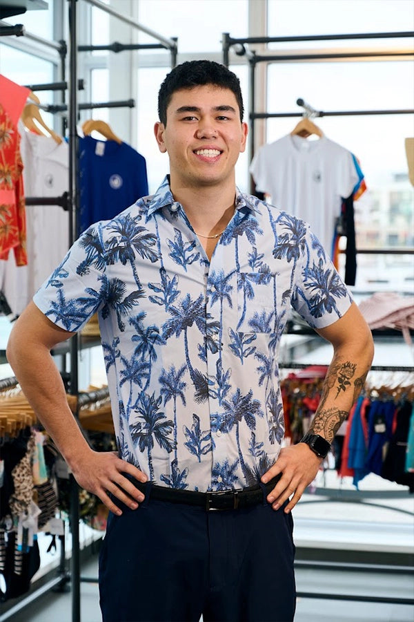 Tropical Print Short-Sleeve Shirt