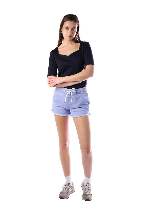 Casual Drawstring Denim Shorts