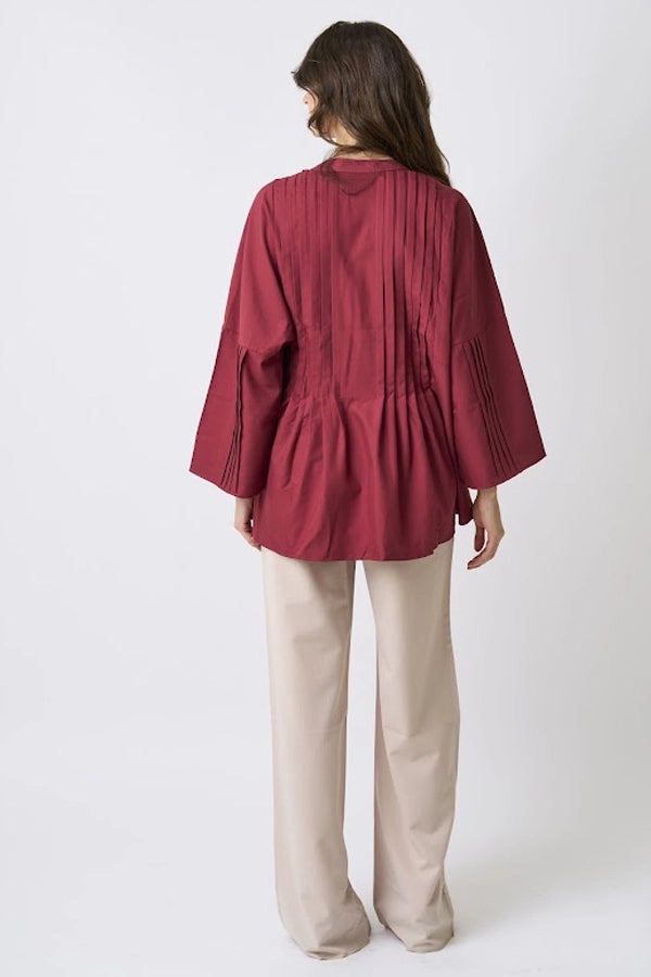 Women’s Pleated Front Tunic Shirt
