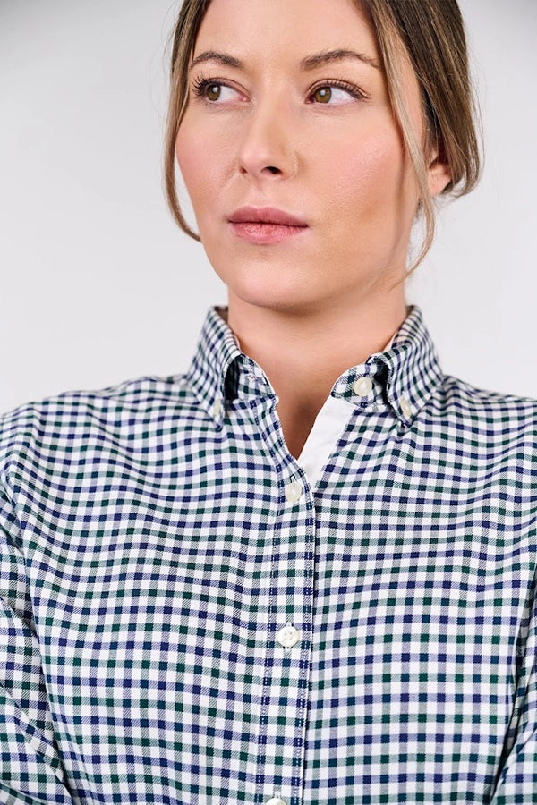 Women's Gingham Button-Up Shirt