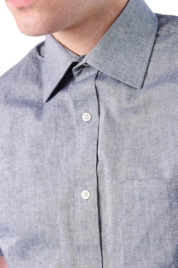 Classic Light Chambray Short-Sleeve Shirt