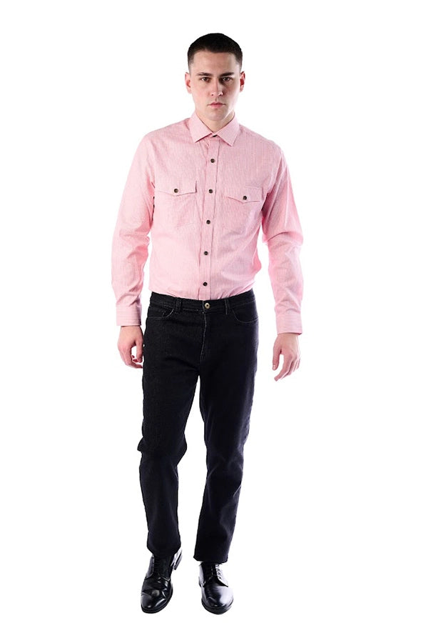 Classic Pink Button-Up Shirt