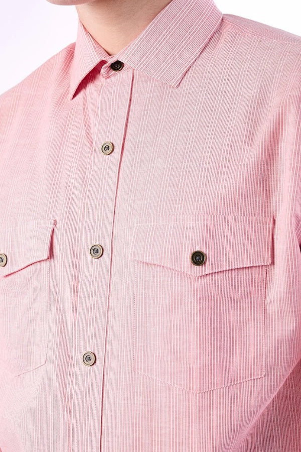 Classic Pink Button-Up Shirt