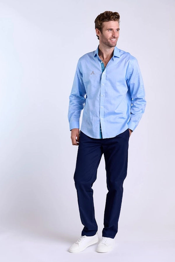 Men's Light Blue Button-Down Shirt