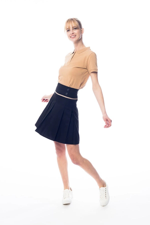 Classic Pleated Skirt with High Waist