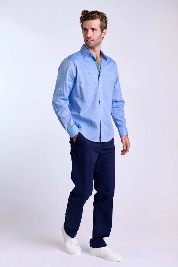 Men's Light Blue Button-Down Shirt
