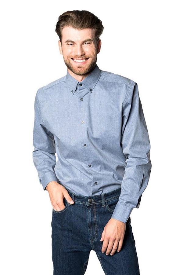Casual Chambray Button-Down Shirt