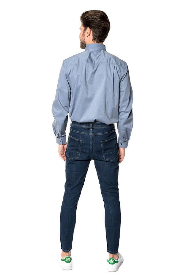 Casual Chambray Button-Down Shirt