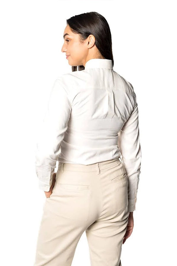 Women's White Utility Button-Up Shirt