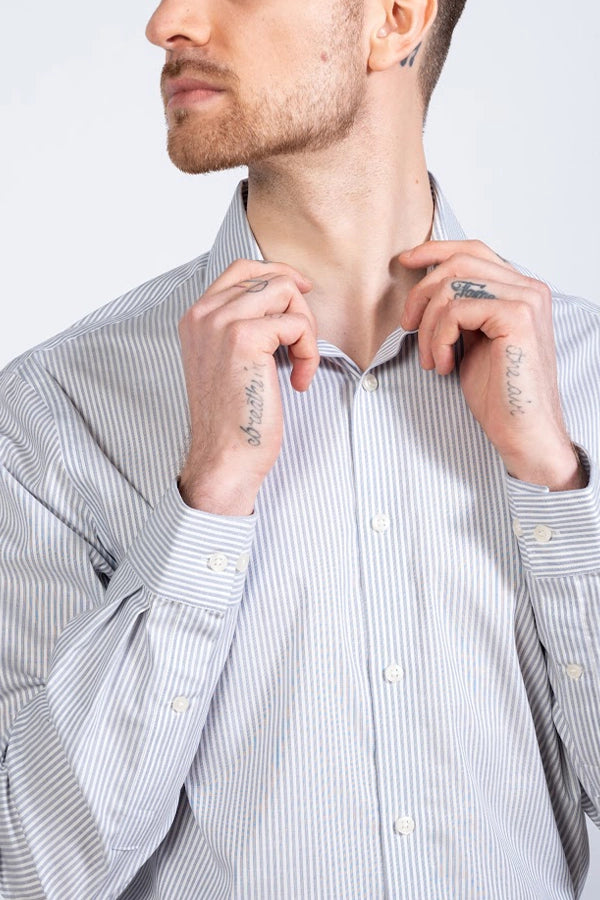Striped Button-Down Shirt
