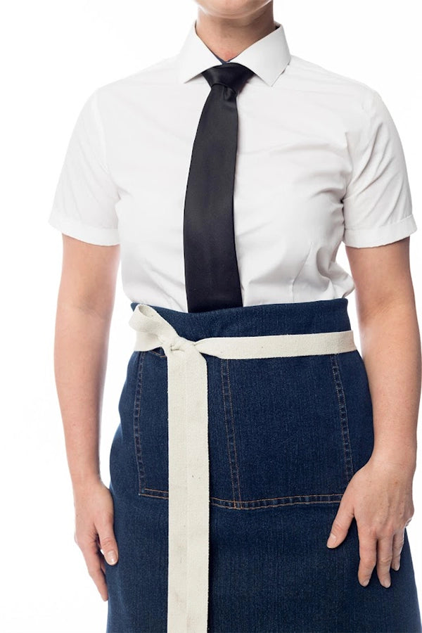 Denim Waist Apron with Contrast Tie