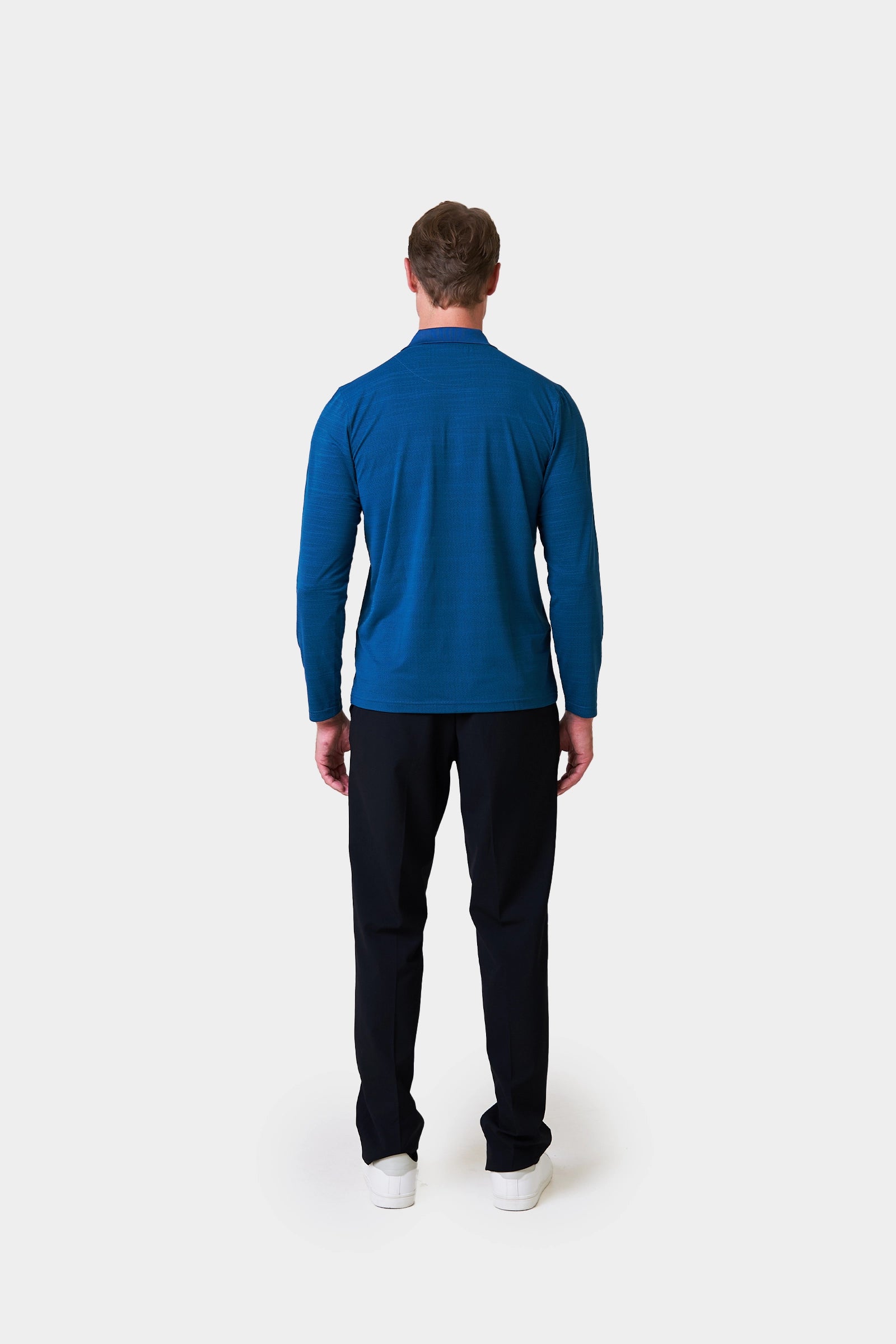 Bartender Winter Men's Teal Long Sleeve Henley Shirt With Logo Print on Chest
