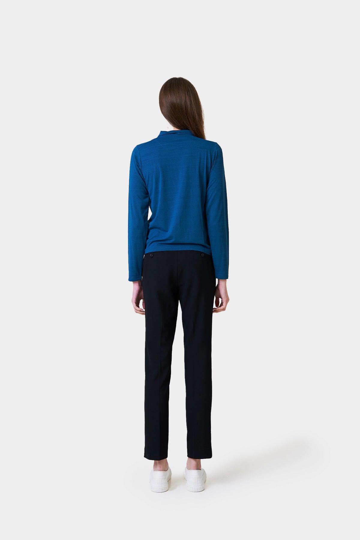 Bartender Winter Women's Teal Long Sleeve Henley Shirt With Logo Print on Chest