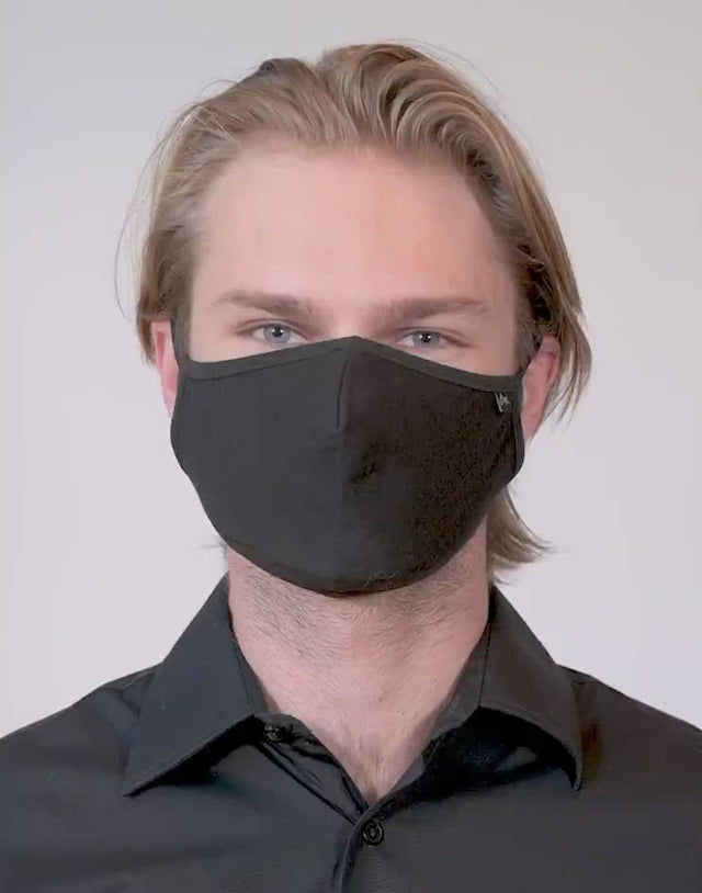 Black Knit Anti-Viral Contour Mask (Pack of 3)